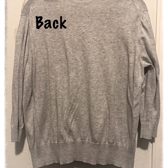 DONATED Sweater-Button down, Embellished v-neck - Picture 2 of 8